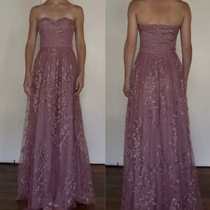 Strapless Mauve Dress